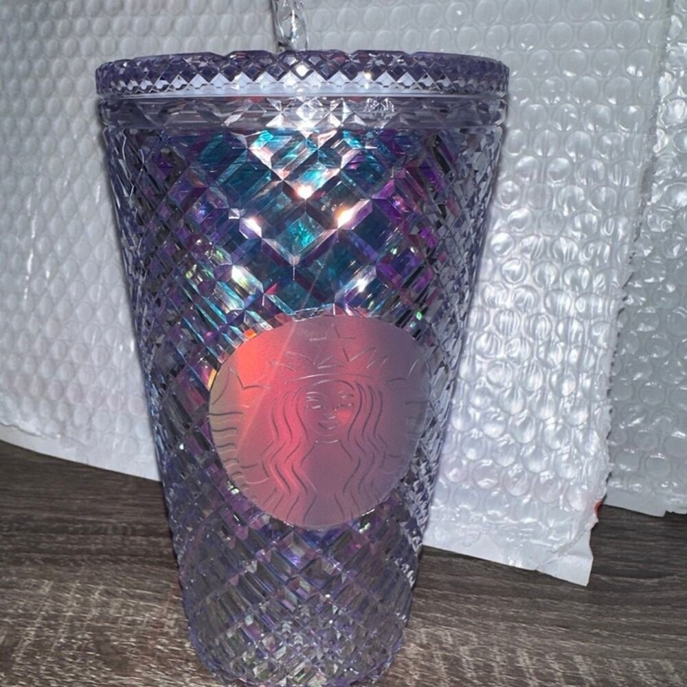 Starbucks iridescent tumbler‎ water drinks cup cold